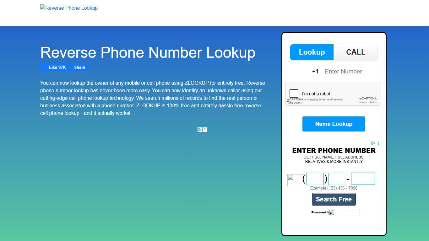 Reverse Phone Number Lookup Phone Number Search ZLOOKUP